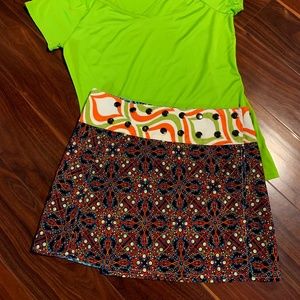 Adorable reversible wrap skirt with snaps to adjust to your waist size